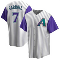 Odoa A.Diamondbacks #7 Corbin Carroll Player Cream Throwback Cooperstown Limited Personalized Stitched Jerseys