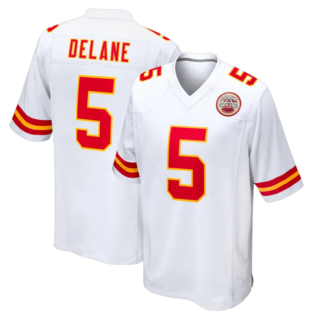 KC.Chiefs #5 Mansoor Delane Player White Home Game Odoa Stitched Jerseys