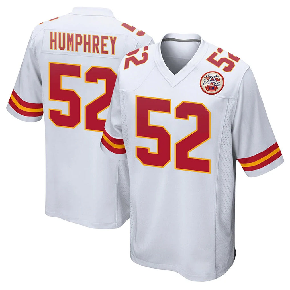 KC.Chiefs #52 Creed Humphrey Player White Home Game Odoa Stitched Jerseys