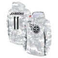 T.Titans #11 Jermaine Johnson II Player Camo Arctic Salute to Service Pullover Hoodies Home Game Odoa Stitched Jerseys