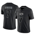 S.Seahawks #7 Uchenna Nwosu Player Black Limited Reflective Home Game Odoa Stitched Jerseys