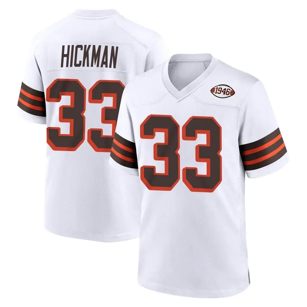 C.Browns #33 Ronnie Hickman Player White Alternate Home Game Odoa Stitched Jerseys