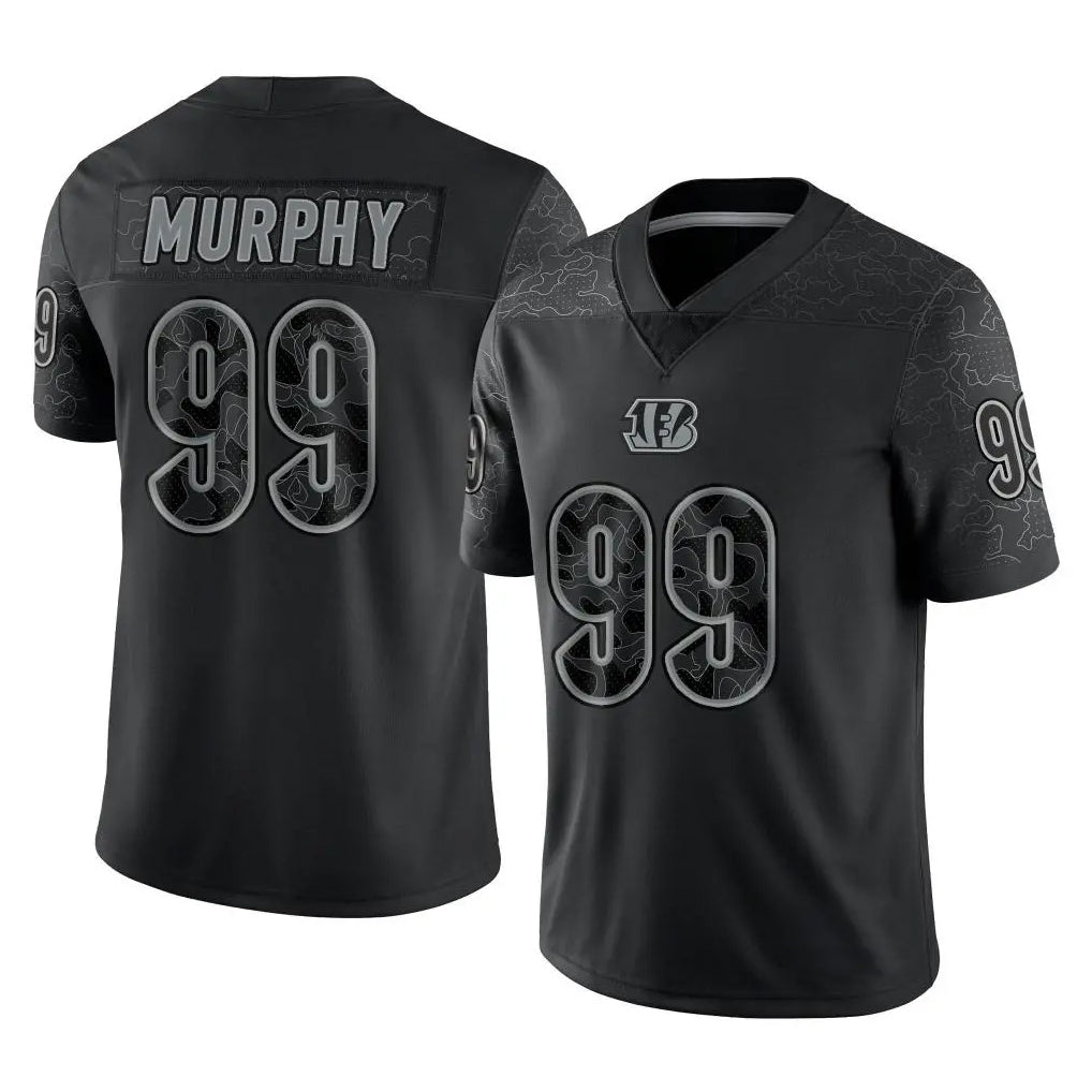 C.Bengals #99 Myles Murphy Player Black Reflective Limited Game Odoa Stitched Jerseys