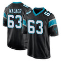C.Panthers #63 Rasheed Walker Player Black Game Odoa Stitched Jerseys