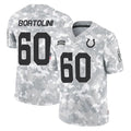 IN.Colts #60 Tanor Bortolini Player Arctic Camo Salute To Service Limited Game Odoa Stitched Jerseys