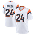 D.Broncos #24 Champ Bailey Player White Home Game Odoa Stitched Jerseys