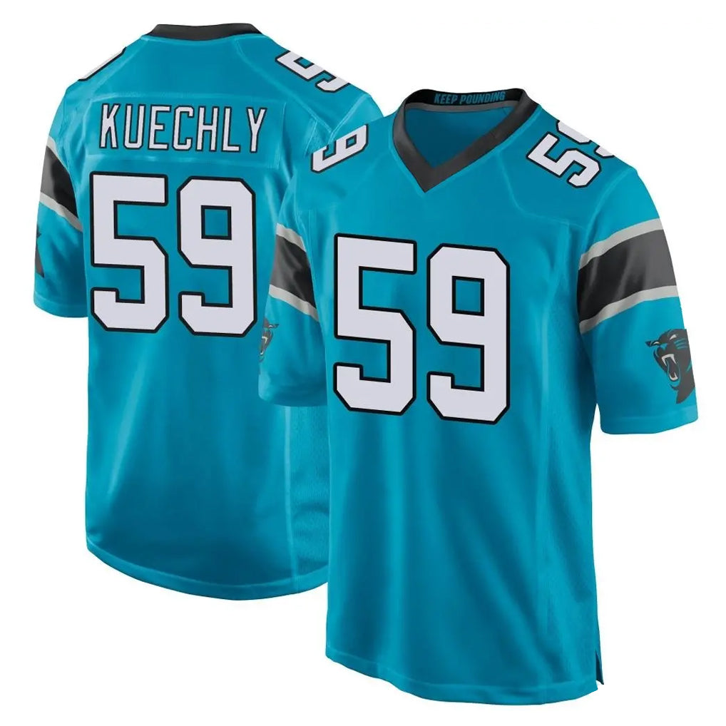 C.Panthers #59 Luke Kuechly Player Blue Game Odoa Stitched Jerseys