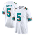 M.Dolphins #5 Jaylen Wright Player White Limited Home Game Odoa Stitched Jerseys