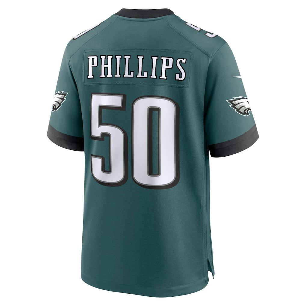 Odoa P.Eagles #50 Jaelan Phillips Midnight Green Team Game Jersey