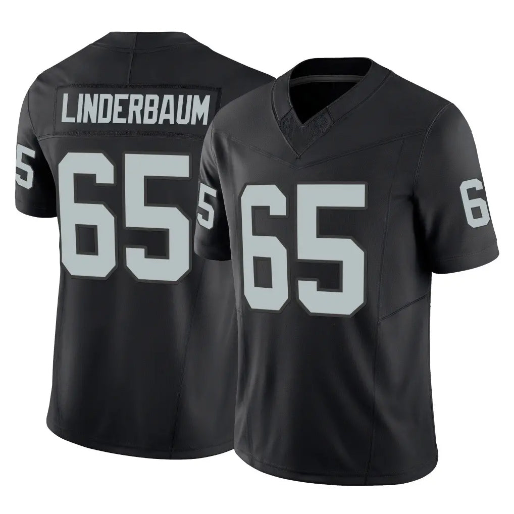 LV.Raiders #65 Tyler Linderbaum Player Black Limited Vapor F.U.S.E. Home Game Odoa Stitched Jerseys