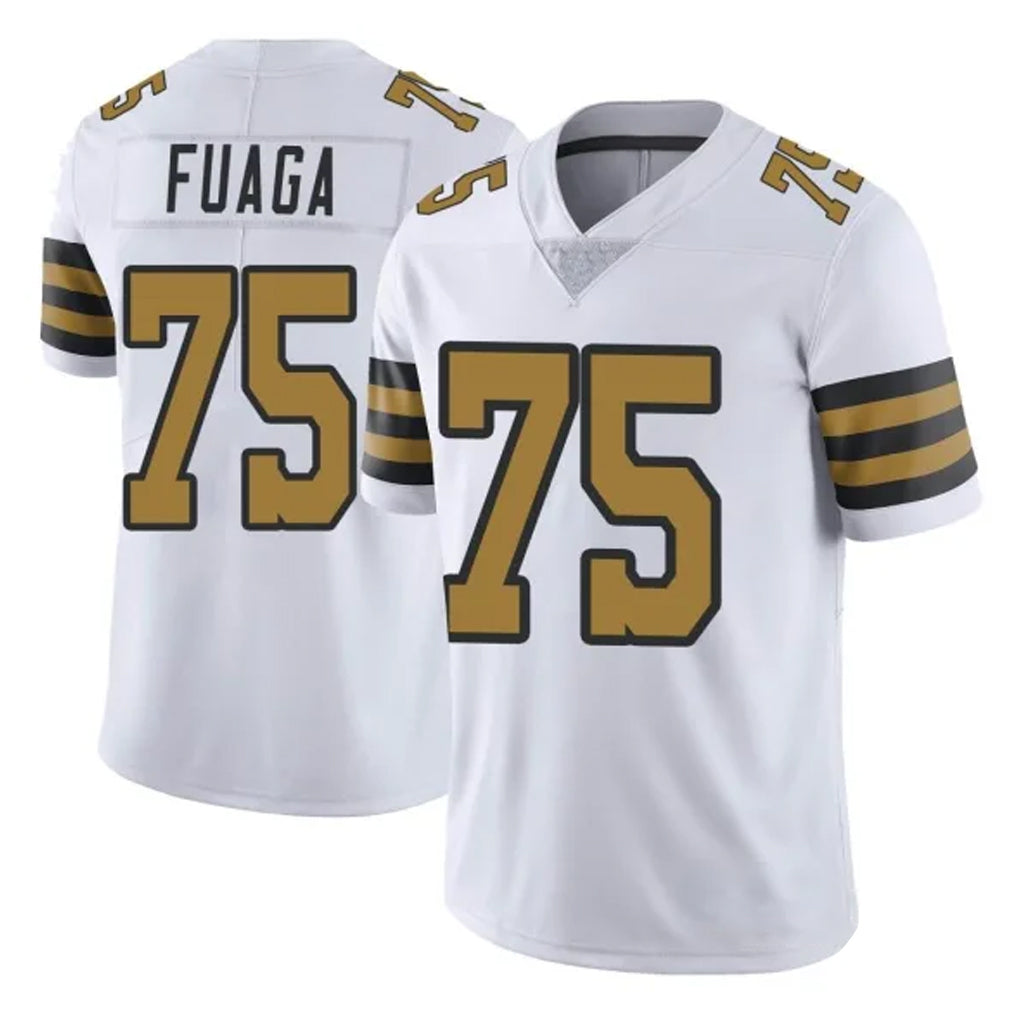 NO.Saints #75 Taliese Fuaga Player White Limited Color Rush Home Game Odoa Stitched Jerseys