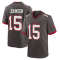 TB.Buccaneers #15 Tez Johnson Player Pewter Alternate Home Game Odoa Stitched Jerseys