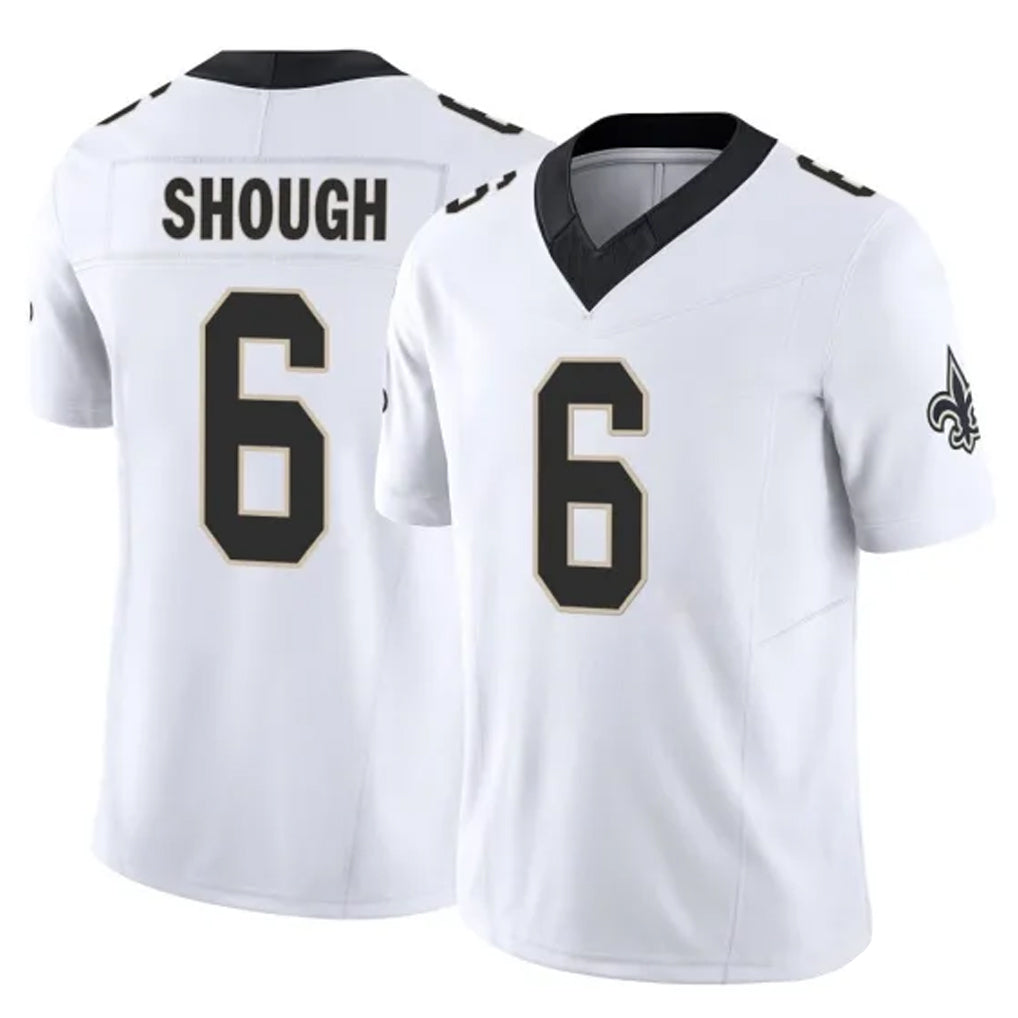 NO.Saints #6 Tyler Shough Player White Limited Vapor F.U.S.E. Home Game Odoa Stitched Jerseys