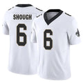 NO.Saints #6 Tyler Shough Player White Limited Vapor F.U.S.E. Home Game Odoa Stitched Jerseys