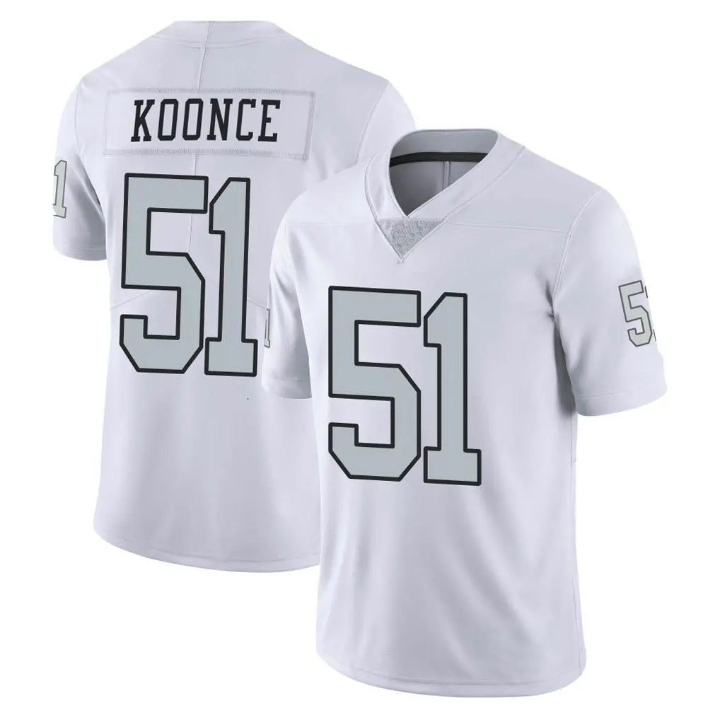 LV.Raiders #51 Malcolm Koonce Player White Limited Color Rush Home Game Odoa Stitched Jerseys