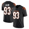 C.Bengals #93 Jonathan Allen Player Black Vapor Untouchable Limited Home Game Odoa Stitched Jerseys