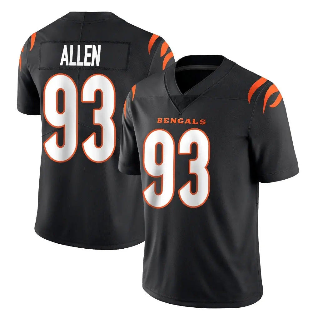 C.Bengals #93 Jonathan Allen Player Black Vapor Untouchable Limited Home Game Odoa Stitched Jerseys