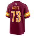 Odoa W.Commanders #73 Trent Scott Burgundy Game Jersey