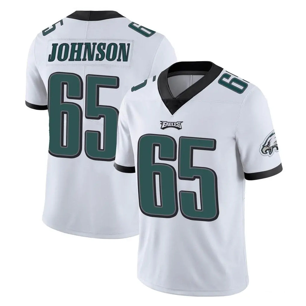 P.Eagles #65 Lane Johnson Player White Limited Vapor Untouchable Home Game Odoa Stitched Jerseys