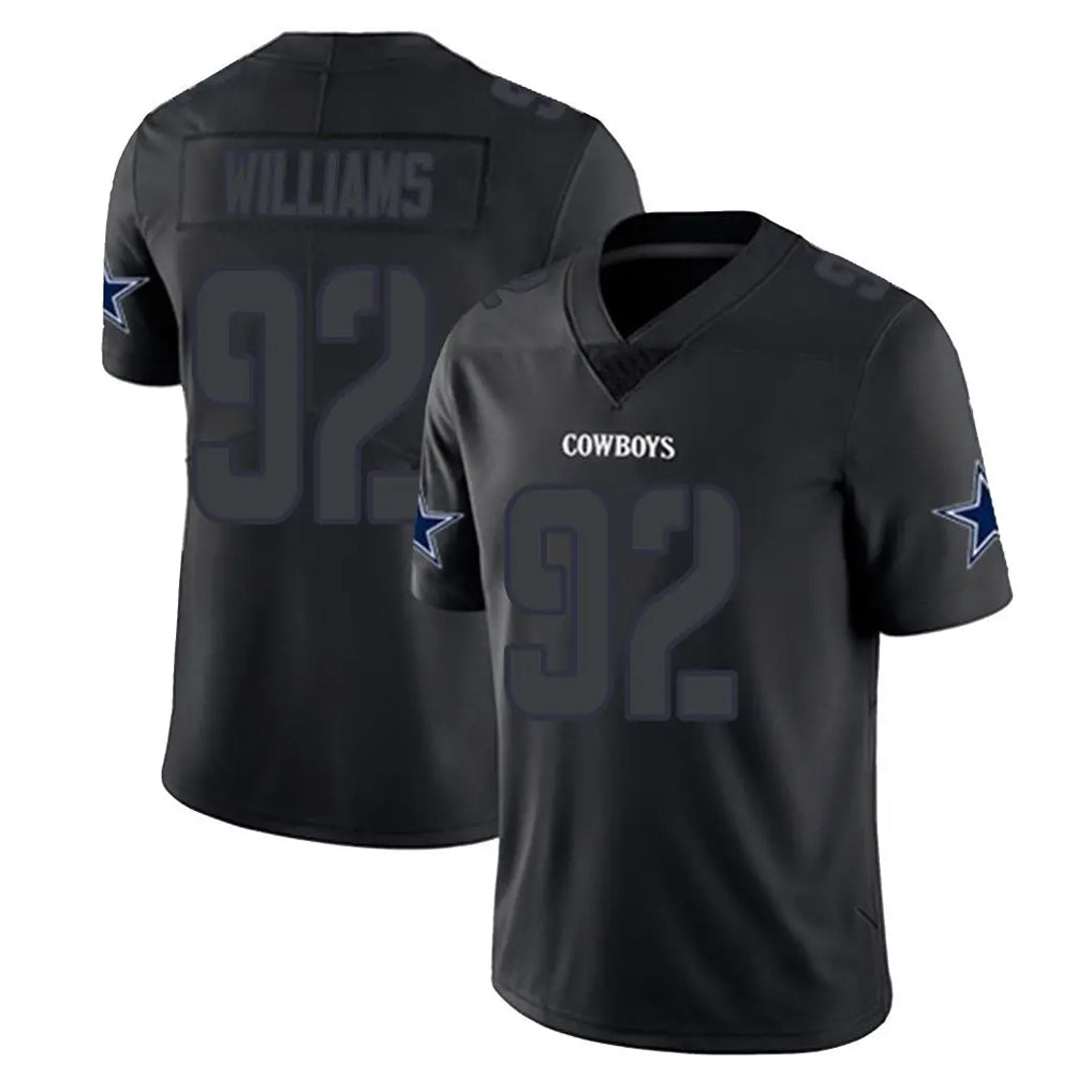 D.Cowboys #92 Quinnen Williams Player Black Impact Limited Home Game Odoa Stitched Jerseys