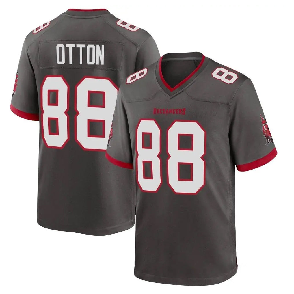 TB.Buccaneers #88 Cade Otton Player Pewter Alternate Home Game Odoa Stitched Jerseys