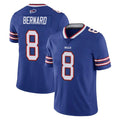 B.Bills #8 Terrel Bernard Player Royal Vapor Untouchable Limited Odoa Stitched Jerseys