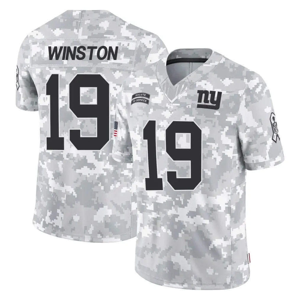 NY.Giants #19 Jameis Winston Player Arctic Camo Salute To Service Limited Game Odoa Stitched Jerseys