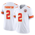 KC.Chiefs #2 Tyquan Thornton Player White Limited Vapor F.U.S.E. Home Game Odoa Stitched Jerseys