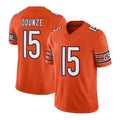 C.Bears #15 Rome Odunze Player Orange Vapor F.U.S.E. Limited Home Game Odoa Stitched Jerseys