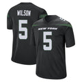 NY.Jets #5 Garrett Wilson Player Stealth Black Home Game Odoa Stitched Jerseys