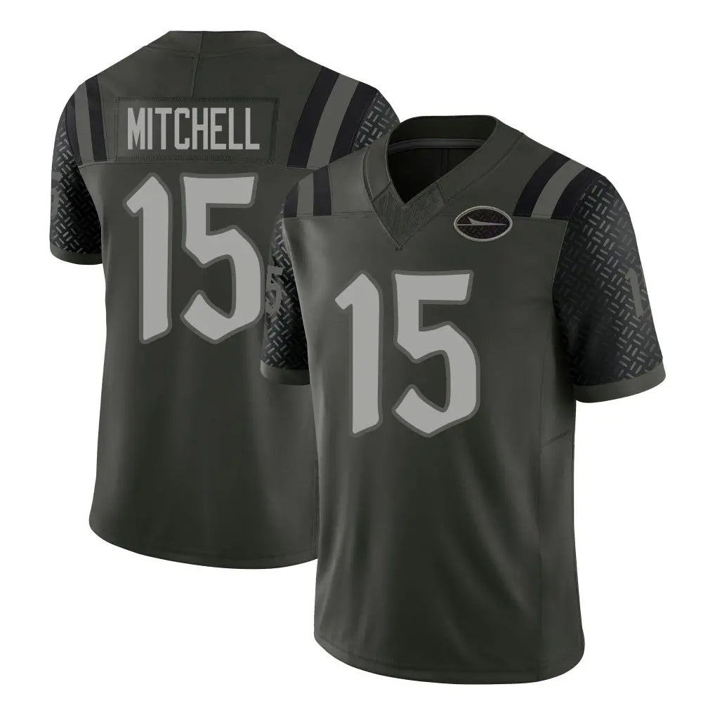 NY.Jets #15 Adonai Mitchell Player Green Limited 2025 Rivalries Collection Home Game Odoa Stitched Jerseys