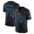 D.Lions #70 Juice Scruggs Player Black Impact Limited Home Game Odoa Stitched Jerseys
