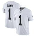 LV.Raiders #1 Tre Tucker Player White Limited Vapor Untouchable Home Game Odoa Stitched Jerseys