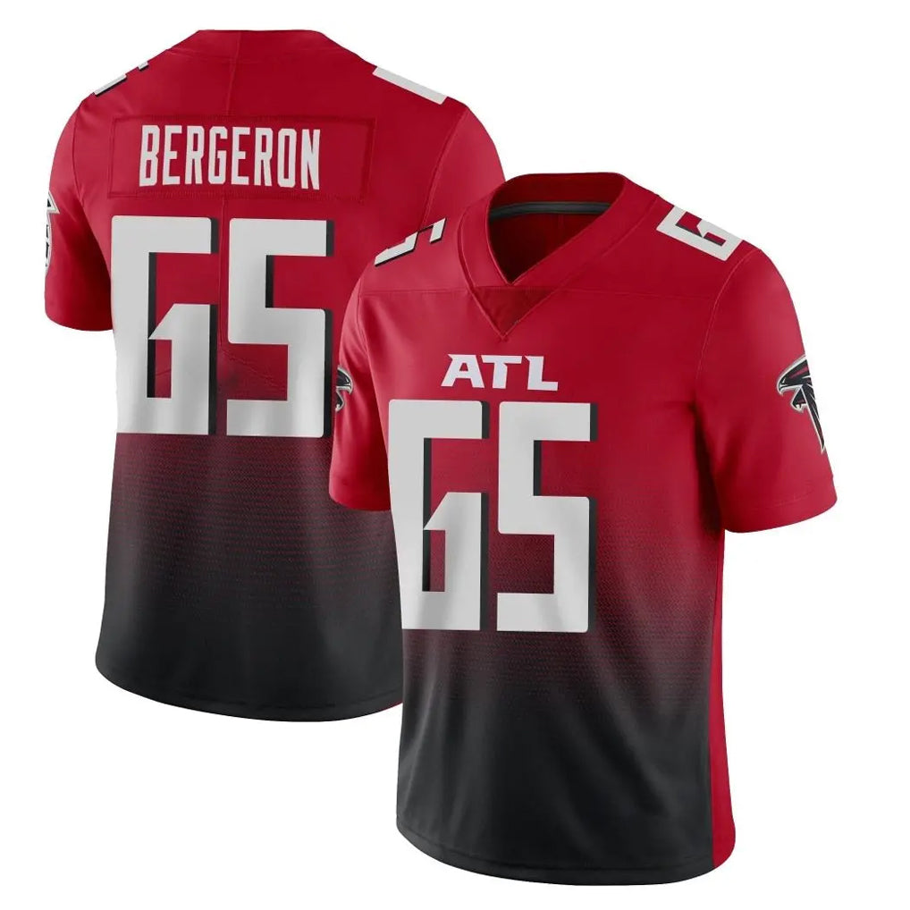 A.Falcons #65 Matthew Bergeron Player Red Vapor Untouchable Limited Home Game Odoa Stitched Jerseys