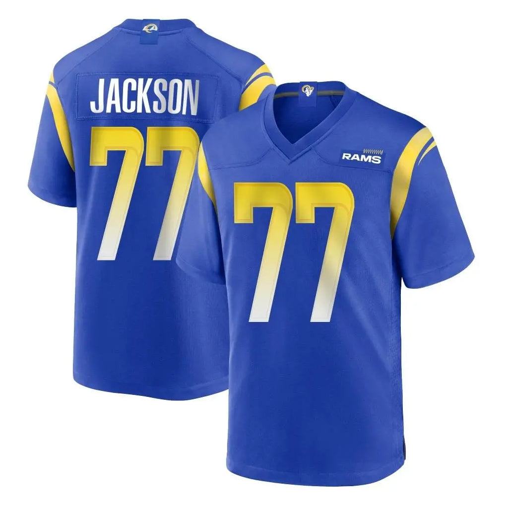 LA.Rams #77 Alaric Jackson Player Royal Home Game Odoa Stitched Jerseys