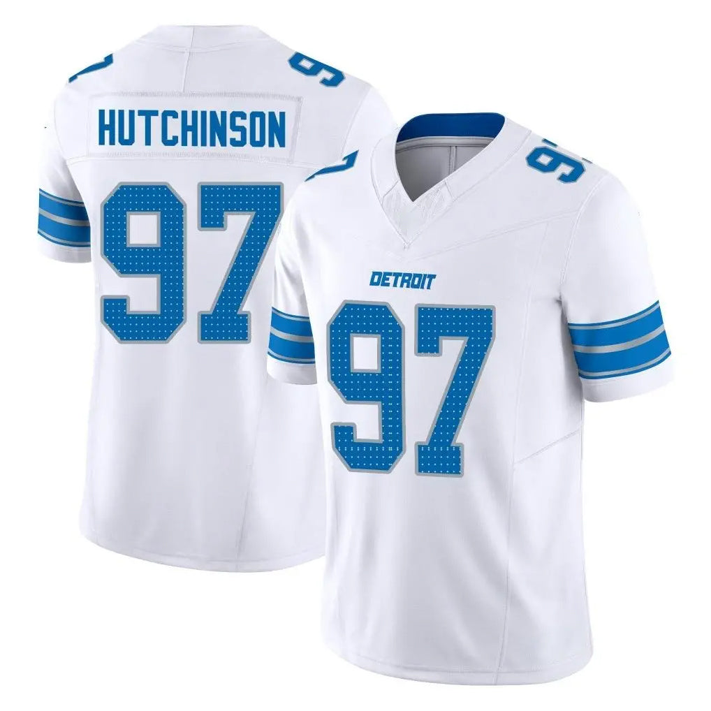 D.Lions #97 Aidan Hutchinson Player White Limited Vapor F.U.S.E. Alternate Home Game Odoa Stitched Jerseys