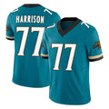 J.Jaguars #77 Anton Harrison Player Teal Prowler Throwback Vapor F.U.S.E. Limited Home Game Odoa Stitched Jerseys