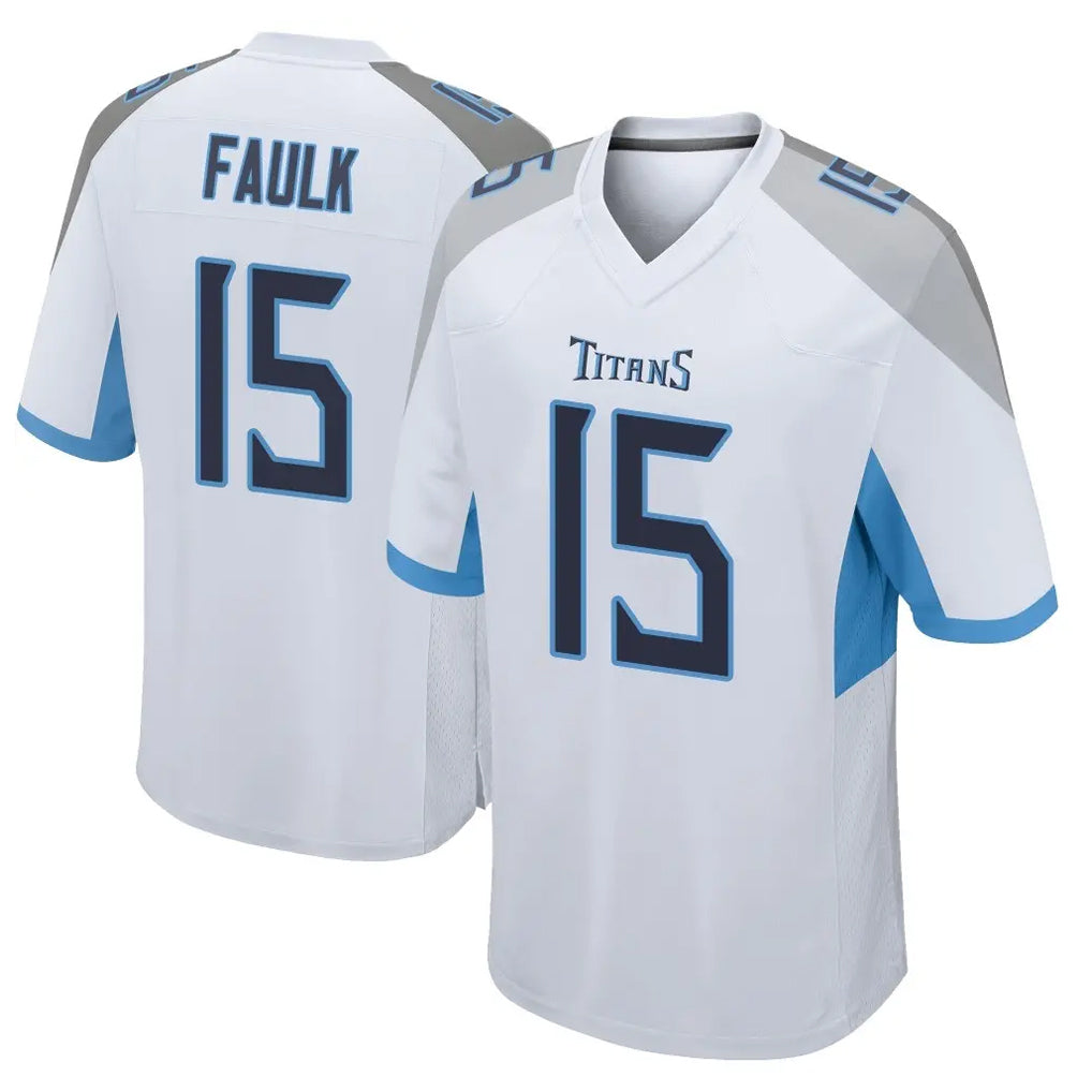 T.Titans #15 Keldric Faulk Player White Home Game Odoa Stitched Jerseys