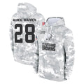 C.Browns #28 Emmanuel McNeil-Warren Player Arctic Camo Salute to Service Hoodies Limited Game Odoa Stitched Jerseys