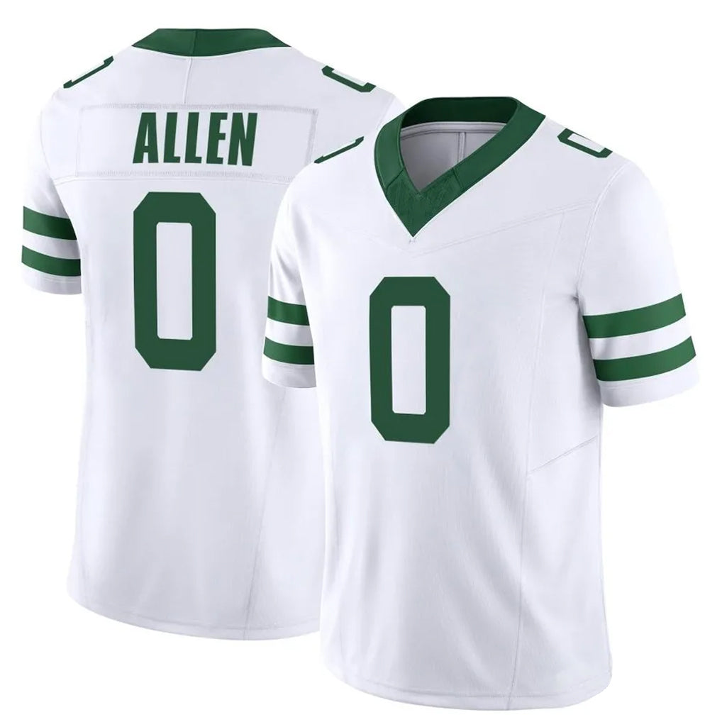 NY.Jets #0 Braelon Allen Player White Legacy Limited Vapor F.U.S.E. Home Game Odoa Stitched Jerseys