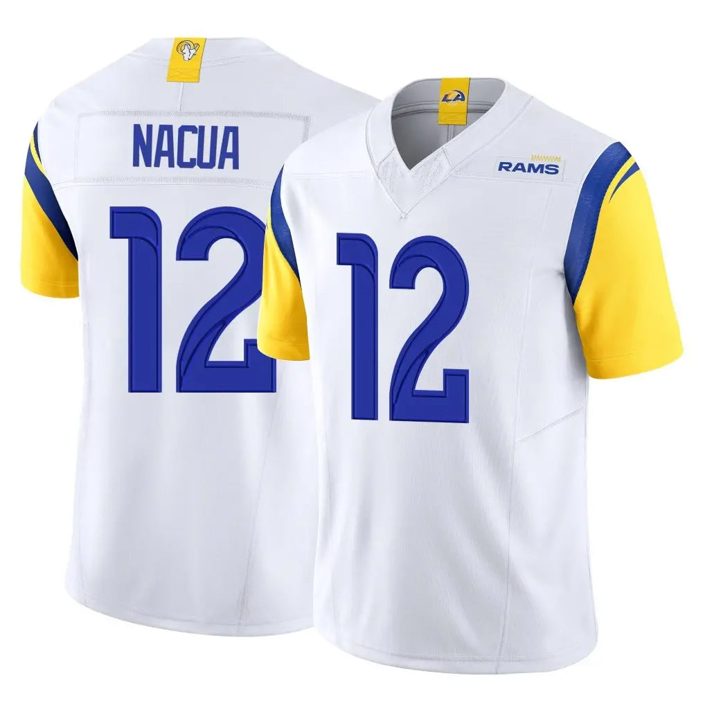 LA.Rams #12 Puka Nacua Player White Limited Vapor F.U.S.E. Home Game Odoa Stitched Jerseys