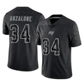 TB.Buccaneers #34 Alex Anzalone Player Black Reflective Limited Home Game Odoa Stitched Jerseys