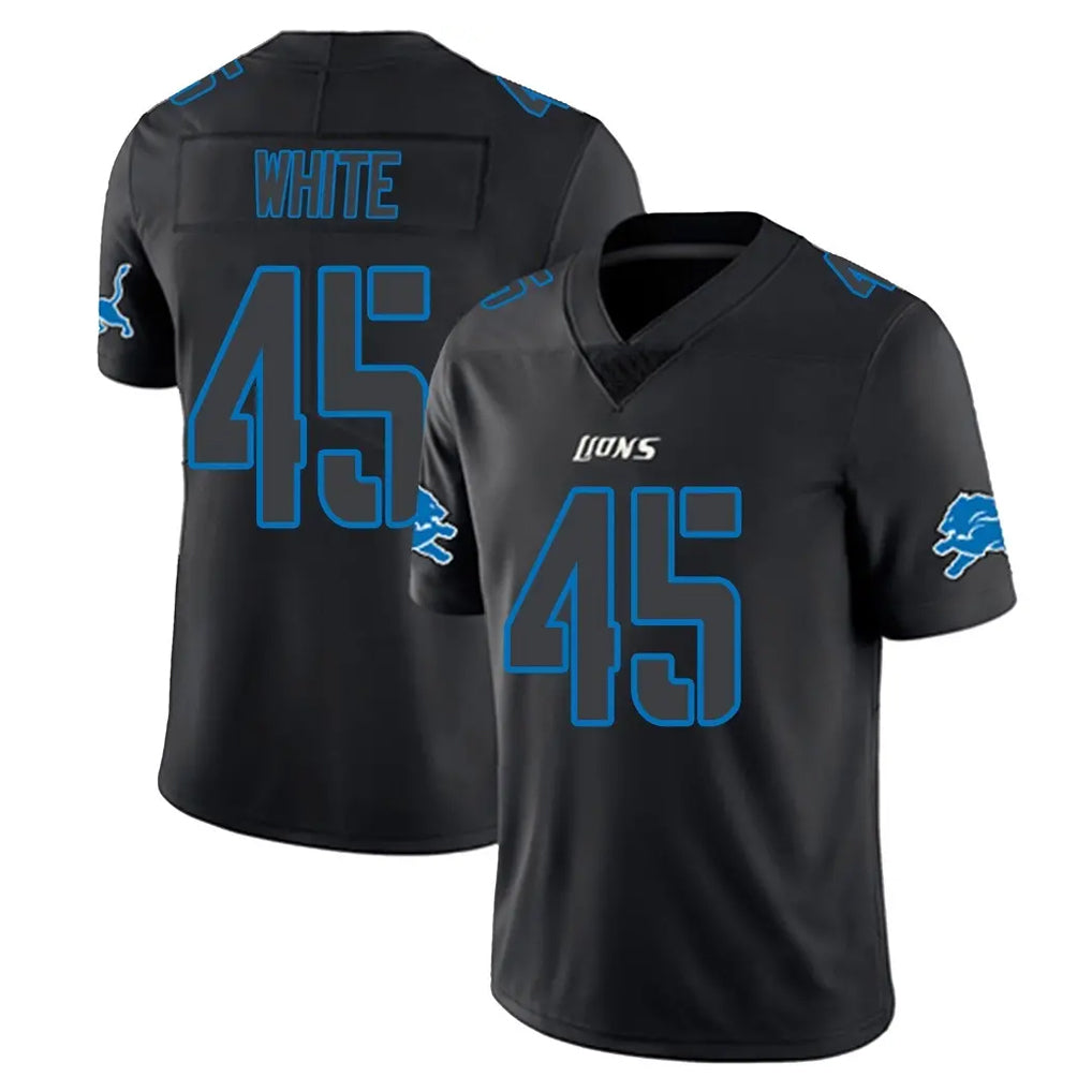 D.Lions #45 Devin White Player Black Impact Limited Home Game Odoa Stitched Jerseys
