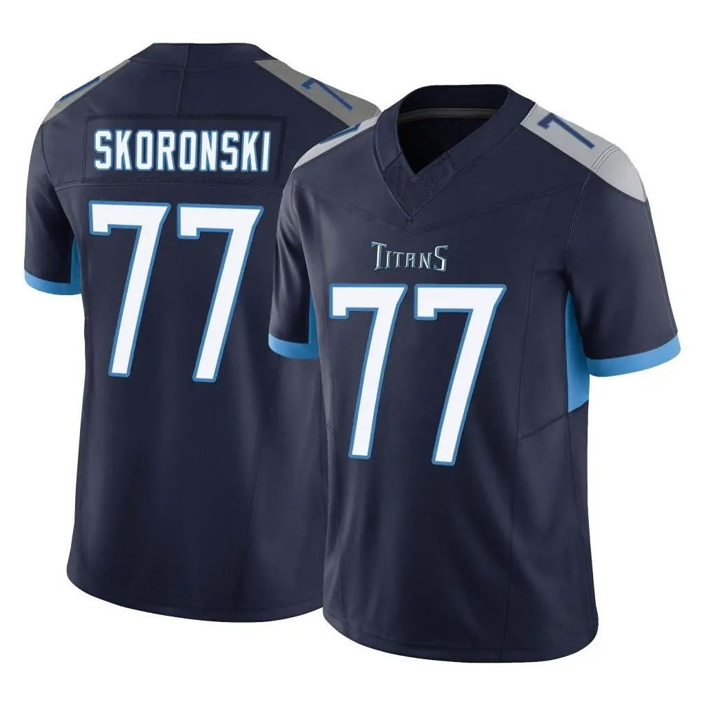 T.Titans #77 Peter Skoronski Player Navy Limited Vapor F.U.S.E. Home Game Odoa Stitched Jerseys
