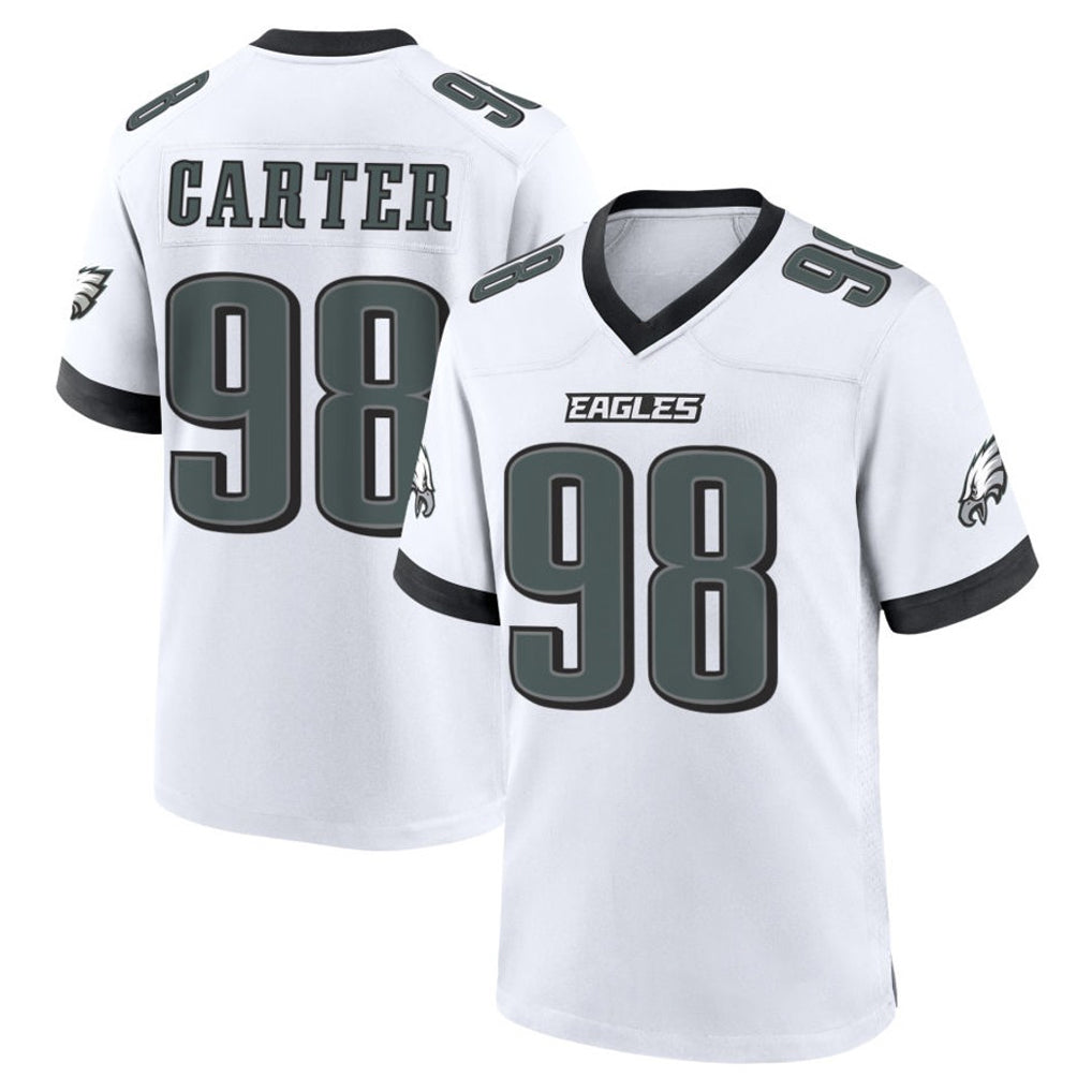 P.Eagles #98 Jalen Carter Player White Game Home Odoa Stitched Jerseys