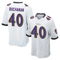 B.Ravens #40 Teddye Buchanan Player White Home Game Odoa Stitched Jerseys
