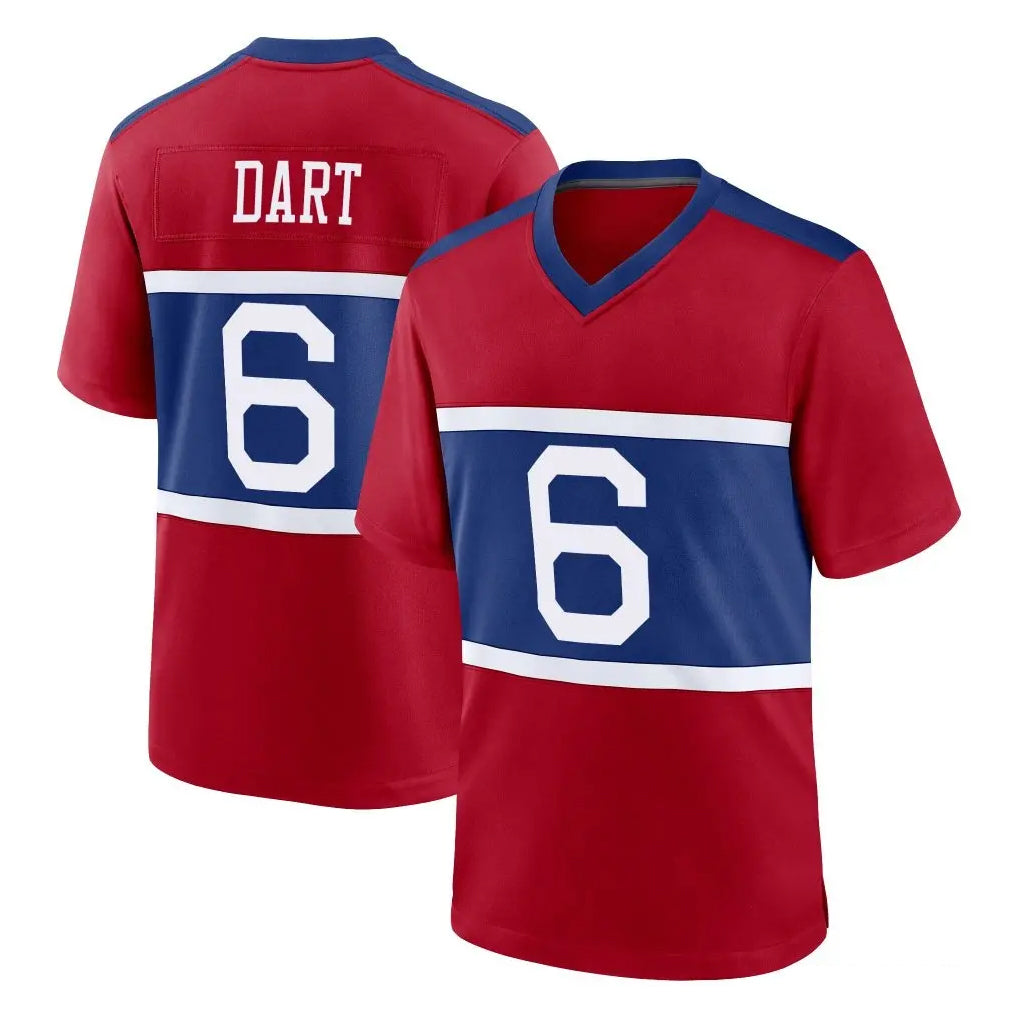 NY.Giants #6 Jaxson Dart Player Red Century Home Game Odoa Stitched Jerseys