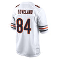 C.Bears #84 Colston Loveland Player White Home Game Odoa Stitched Jerseys