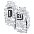 NY.Giants #0 Brian Burns Player Arctic Camo Salute to Service Pullover Hoodies Limited Game Odoa Stitched Jerseys