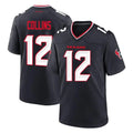 H.Texans #12 Nico Collins Player Navy Team Home Game Odoa Stitched Jerseys